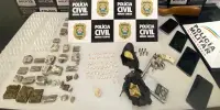 EM SANTA BÁRBARA Operação policial prende três por tráfico e apreende arma e drogas