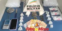 EM SANTA MARIA Polícia Militar prende dois homens por tráfico de drogas e apreende cocaína, maconha e munições