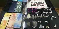 TRÁFICO DE DROGAS Polícia Militar prende três suspeitos e apreende crack, maconha e cocaína durante operação antidrogas