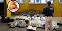 Quase meia tonelada de maconha é encontrada escondida em carga de calcário; Veja Vídeo